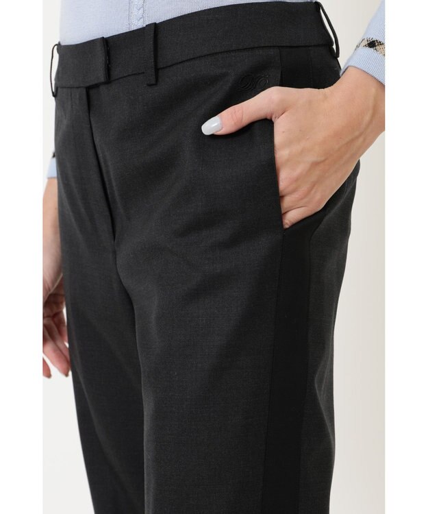 DAKS ストレッチウールパンツ ネイビー