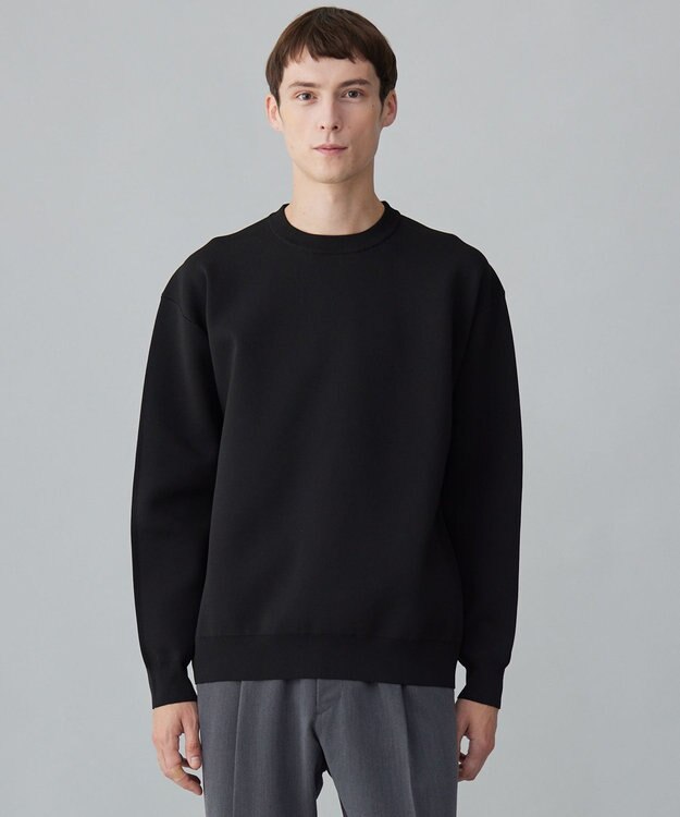 UNFILO MENS スマートニット プルオーバー ブラック