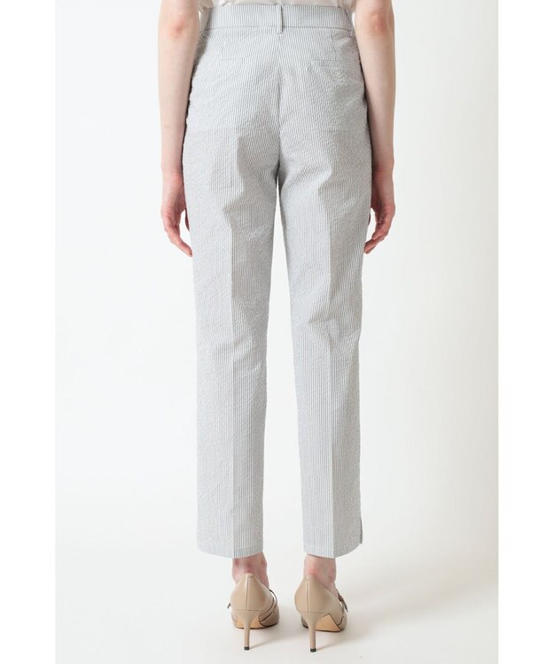 DAKS COOL MAX シアサッカークロップドパンツ グレー