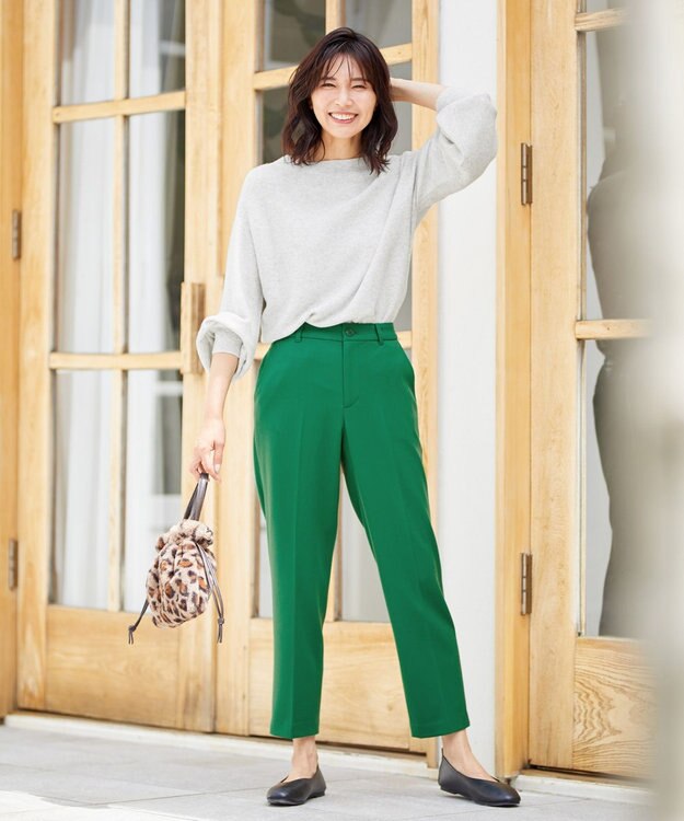 ANY 【洗える】カシミヤブレンドガーターニット ライトグレー