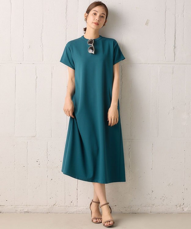 組曲 【WEB限定】バックギャザーＴワンピース ダークグリーン系