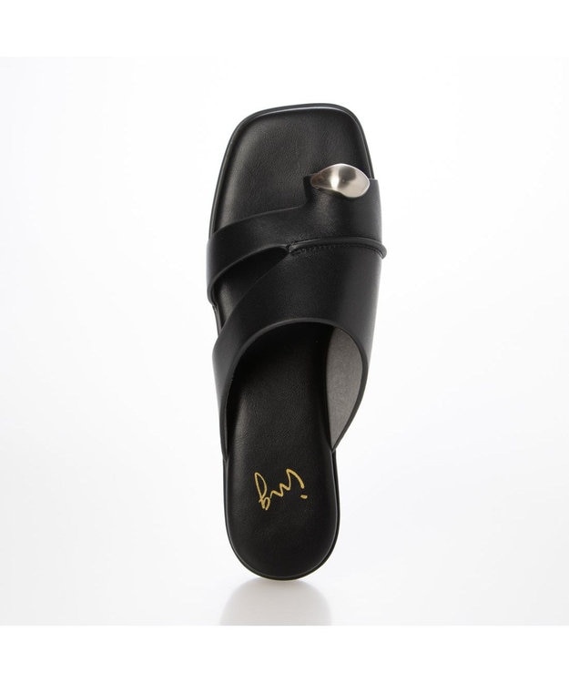 ing <ing>スクエアトングサンダル ブラック