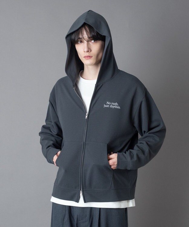 WEGO 【ユニセックス着用ITEM】アンサンブルZIPパーカー（LS） ブラック中濃色