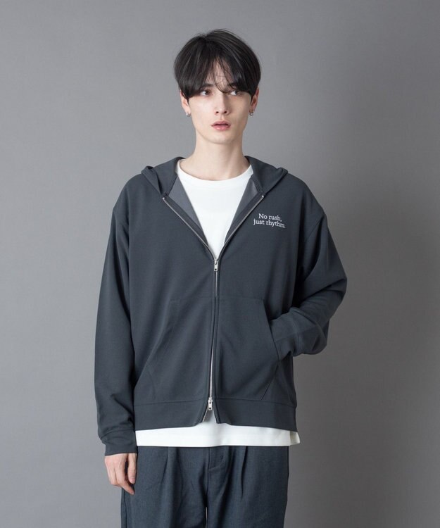 WEGO 【ユニセックス着用ITEM】アンサンブルZIPパーカー（LS） ブラック中濃色