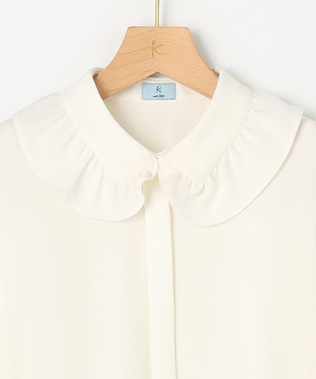 組曲 フリルカラーブラウス アイボリー系