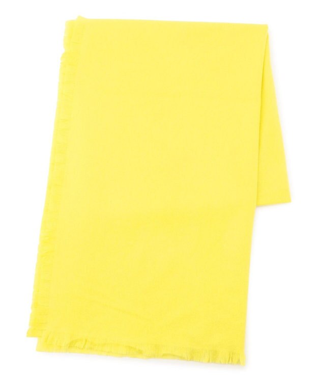 23区 ピュアカシミヤ フリンジ ストール イエロー系
