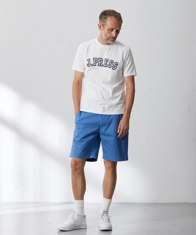 J.PRESS MEN アーチロゴ Tシャツ ホワイト系
