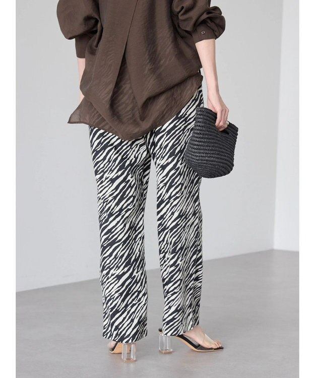 AMERICAN HOLIC ゼブラプリントリラックスパンツ Black