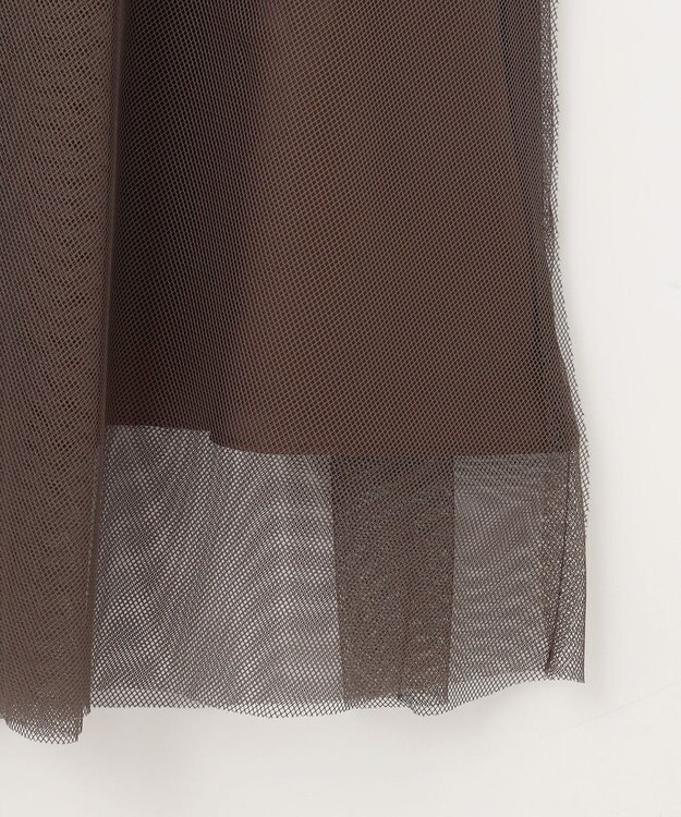 自由区 L 【新色追加生産・WEB限定カラーあり】チュール スカート ブラウン系