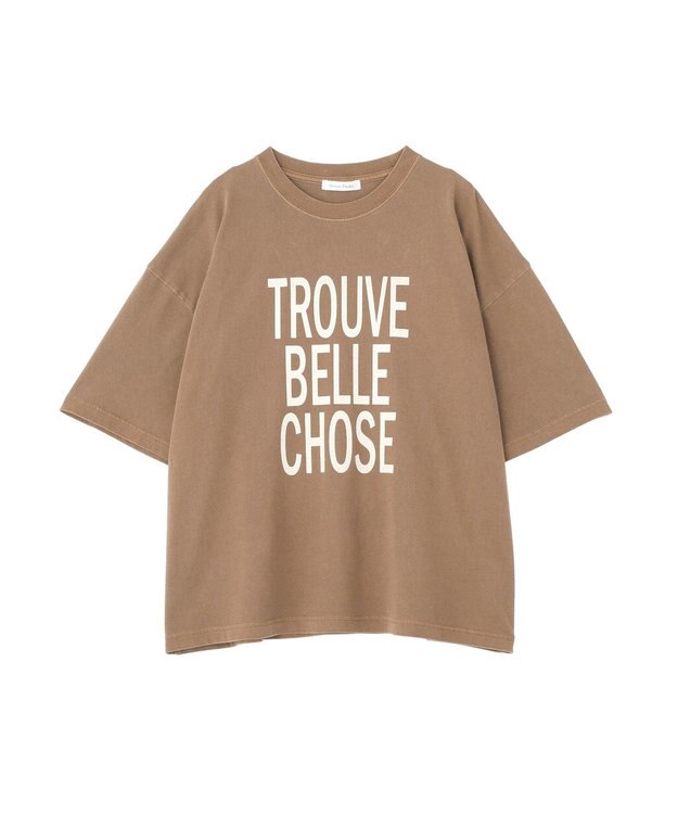 Green Parks ピグメントロゴＴシャツ Brown