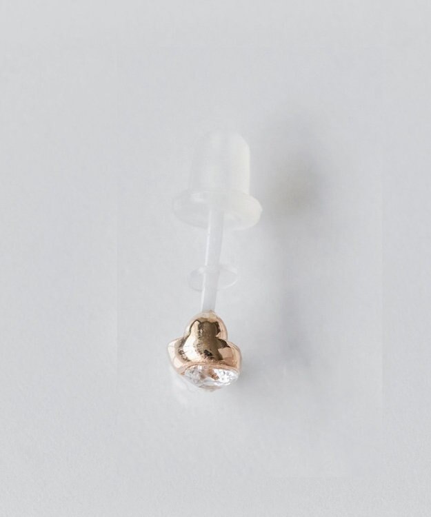 Phoebe 【金属アレルギー対応】ムーンライトビジューセラミックピアス　シャンパンゴールド（片耳） シャンパンゴールド