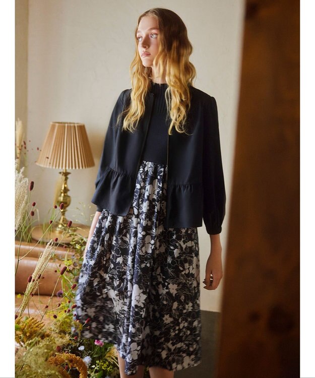 TOCCA 【洗える】CHANDELIER KNIT DRESS ニットドレス ネイビー系