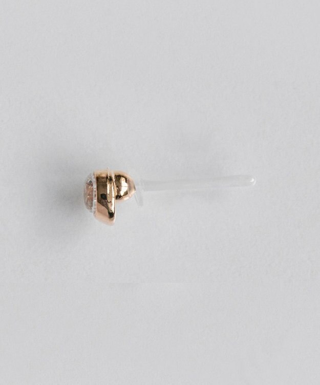 Phoebe 【金属アレルギー対応】ムーンライトビジューセラミックピアス　シャンパンゴールド（片耳） シャンパンゴールド