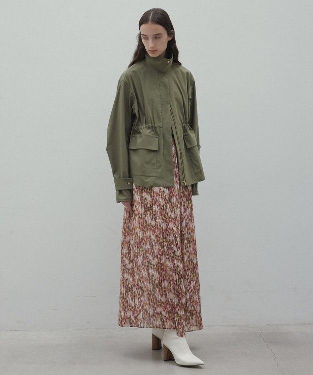 BEIGE， 【Precious 4月号掲載】IBERIS / スタンドカラーブルゾン Khaki