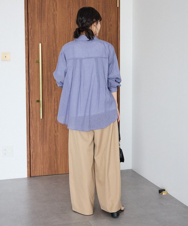 CRAFT STANDARD BOUTIQUE ヴィンテージボイルタックフレアシャツ Purple