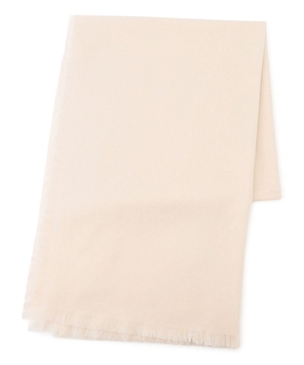 23区 ピュアカシミヤ フリンジ ストール ベージュ系