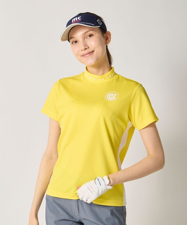 FILA GOLF／marie claire 【Marie claire sports】半袖モックネックシャツ イエロー