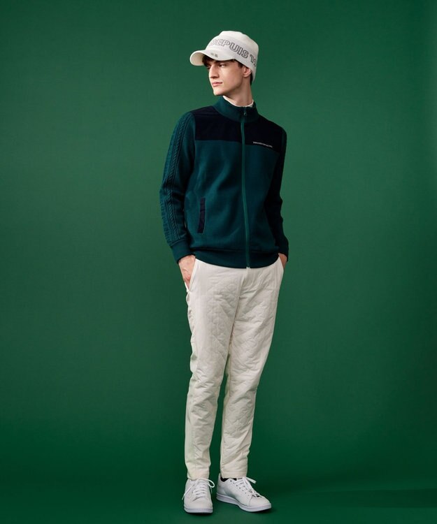 23区GOLF 【MEN】ツバ付きニット キャップ ホワイト系