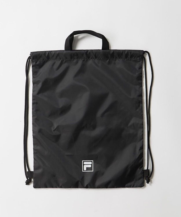 OP／FILA 【FILA】ロゴ入りナップサック&タオルセット ブラック