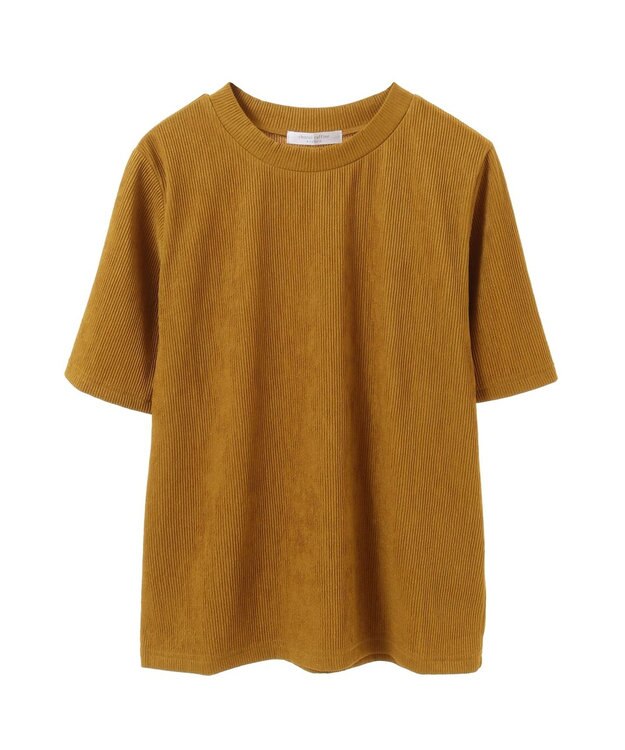 Green Parks プリーツ５分袖プルオーバー Yellow