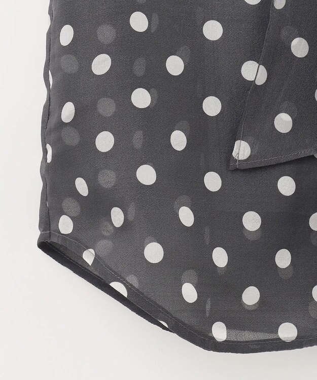 GRACE CONTINENTAL シアードットプリントブラウス ブラック