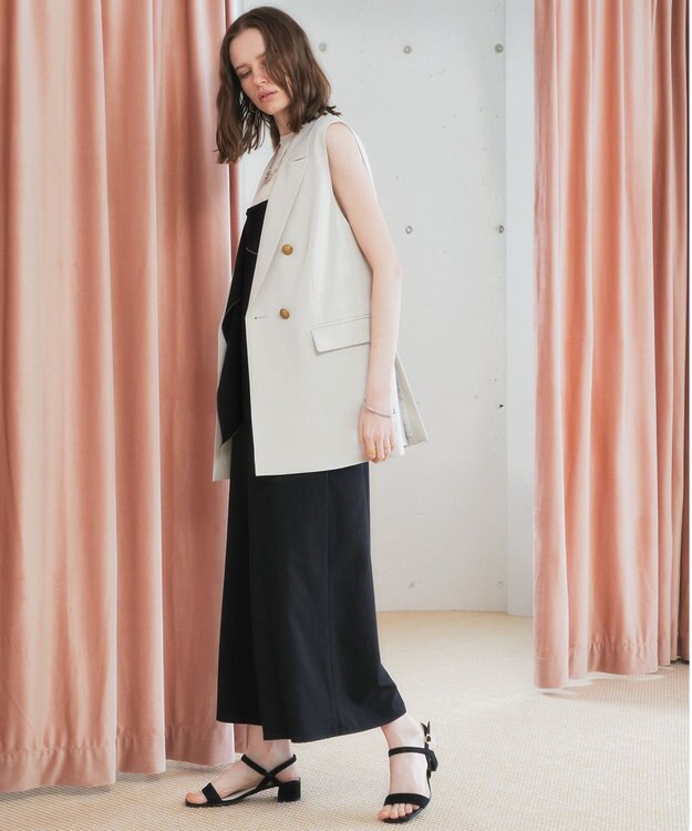 YECCA VECCA ドライタッチ金釦テーラードジレ Light Beige