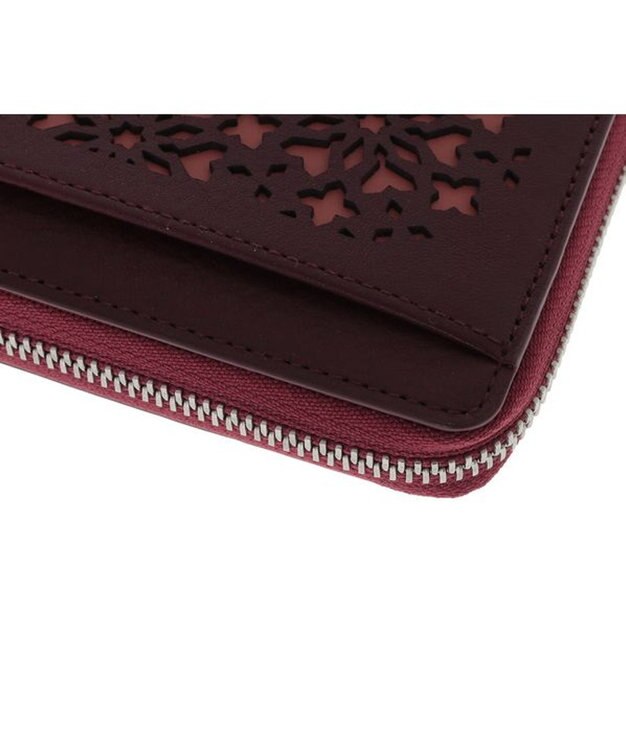 genten カレイド ラウンド長財布 ワイン