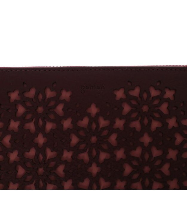 genten カレイド ラウンド長財布 ワイン