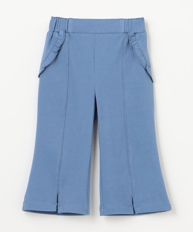 組曲 KIDS 【80-100㎝】フレアーデニムニット パンツ サックスブルー系