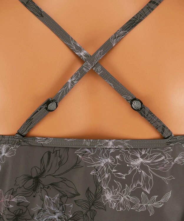 San-ai Resort（三愛水着楽園） タンキニ３点セット　13L　【San-ai Resort（サンアイリゾート）】 チャコールグレー