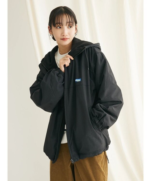 CRAFT STANDARD BOUTIQUE ナイロン×裏フリースリバーシブルブルゾンＬ／Ｓ Black