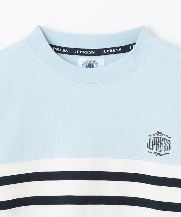 J.PRESS KIDS 【140-170cm】ボーダーミックス カットソー サックスブルー系