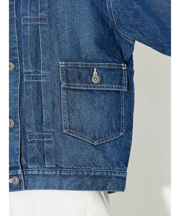 AMERICAN HOLIC ノーカラーデニムＧジャン Indigo