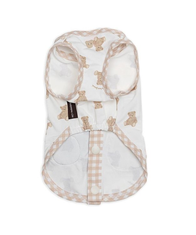 PET PARADISE ペットパラダイス くまちゃん 接触冷感 背中開き タンクトップ 小型犬 ホワイト×ブラウン