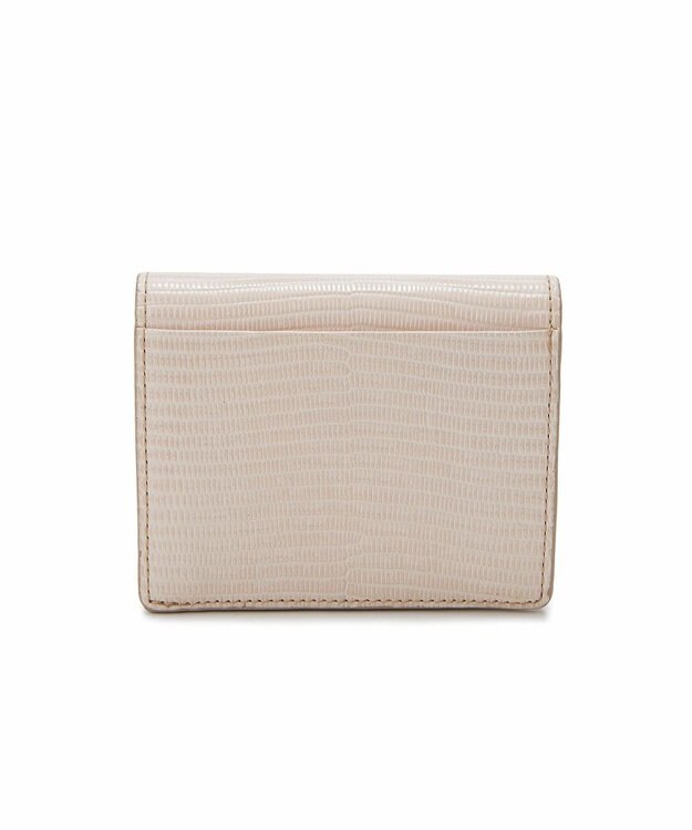 TOPKAPI 【TOPKAPI】イタリアンレザー リザード型押し 二つ折り 財布 LUCIA ルチア ペールベージュ