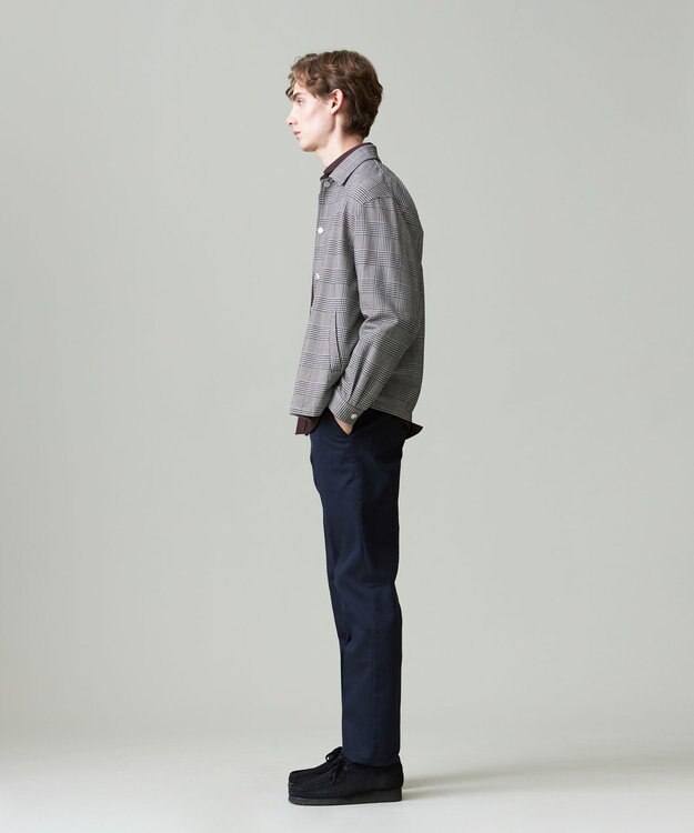 J.PRESS MEN ピースダイ トリコチンストレッチパンツ ネイビー系