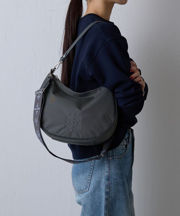 russet ＜360g/撥水性あり＞ コーデュラナイロン2wayショルダーバッグ(CE-1537) Gray