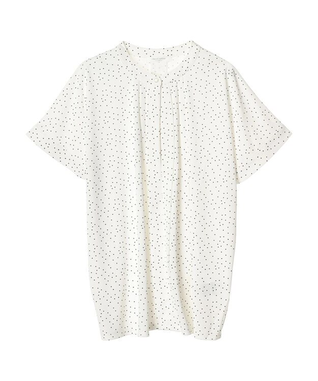 Green Parks ２ｗａｙ　フレンチスリーブ釦付ブラウソー Dot