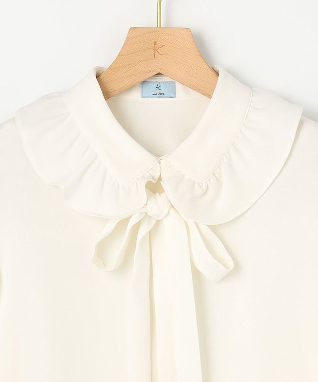 組曲 フリルカラーブラウス アイボリー系