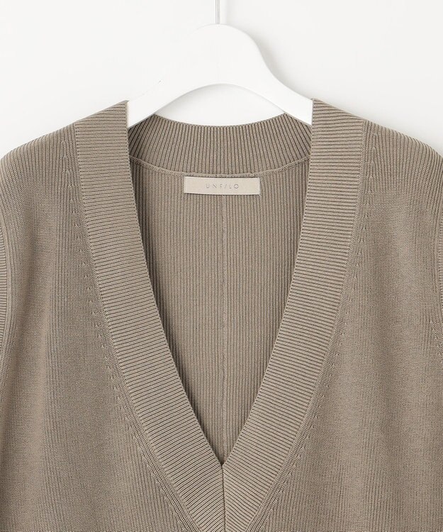 UNFILO L 【UVケア/抗菌防臭】深Ｖニットベスト ライトグレー系