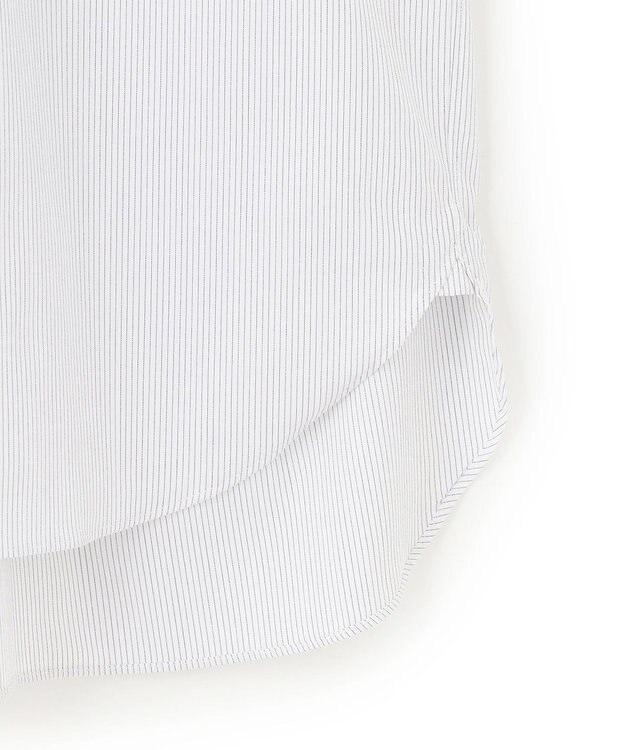 UNFILO MENS ドライ ストレッチ ドレスシャツ ブラックストライプ