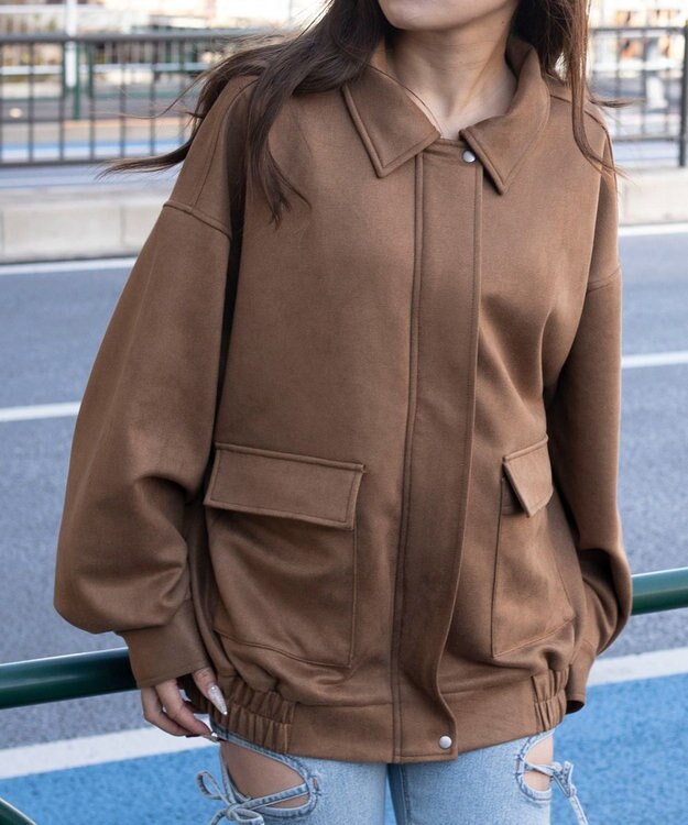 WEGO スウェードポンチジャケット ベージュ