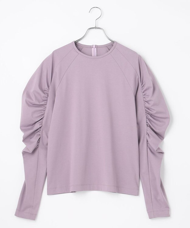#Newans 【ANSWER for シティライフ】乾燥機対応！ギャザースリーブカットソー パープル系