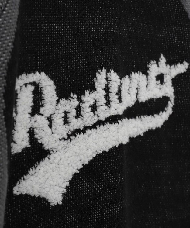 WEGO サガラロゴ配色BIGニットプルオーバー ブラック