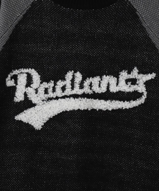 WEGO サガラロゴ配色BIGニットプルオーバー ブラック