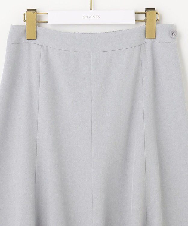 ANY SIS 【WEB・一部店舗限定】リネンライクポリエステル スカート ブルーグレー