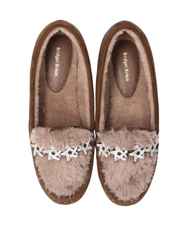 Bridget Birkin 【Bridget Birkin】ラインスタームートンシューズ オークスウェード