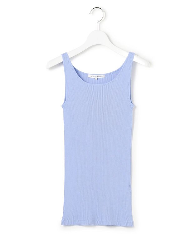 23区 【新色追加】オーガニック コットンリブ タンクトップ スカイブルー系