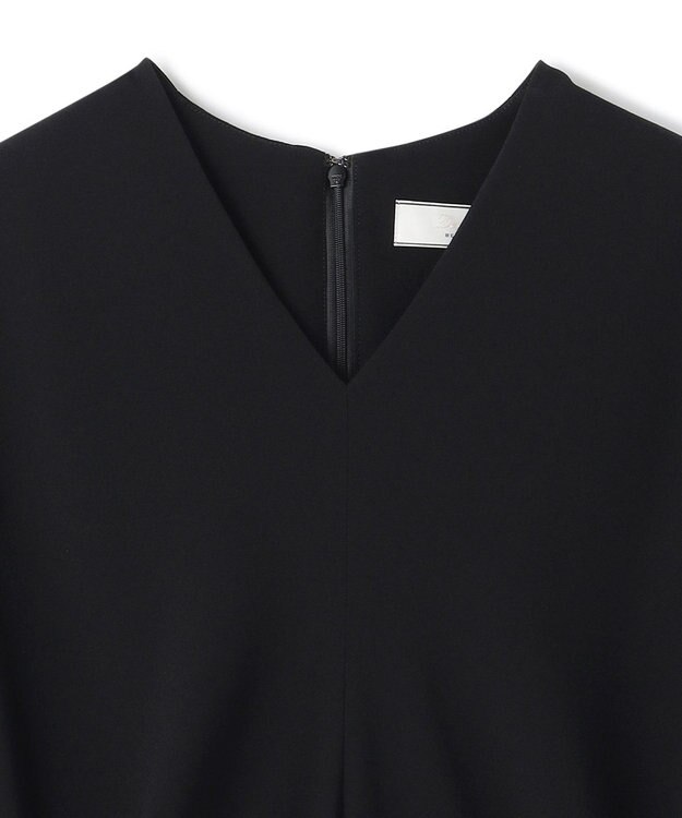 BEIGE， 【L-size】CINDY / Vネックドレス Black