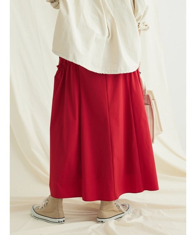 CRAFT STANDARD BOUTIQUE サイドフリルギャザースカート Red